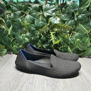 Rothy’s Loafer Black Honeycomb Size 8.5 Round Toe Knit Classic Flats
